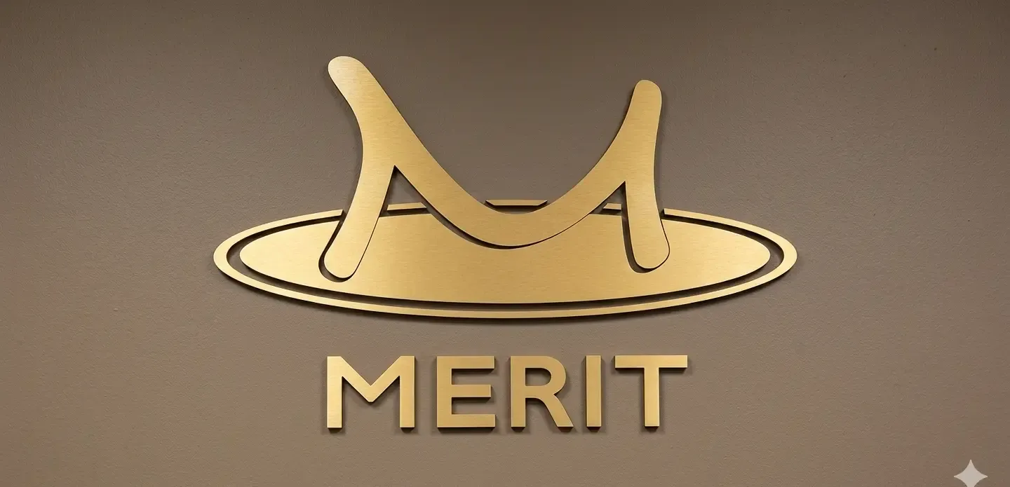 merit logo in gold